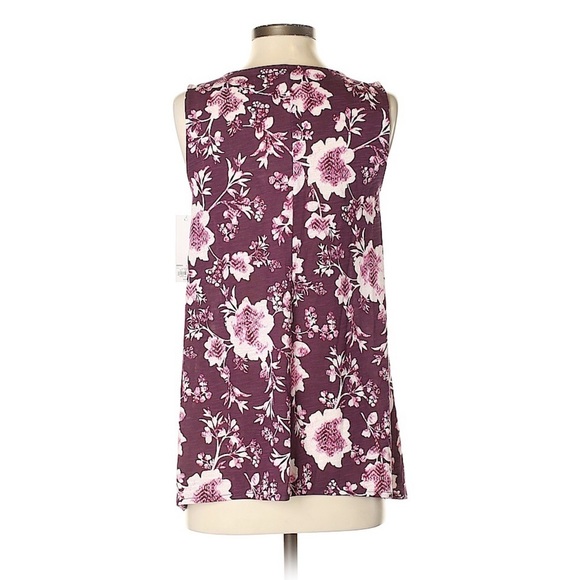 Sonoma | Printed Lace-Up Tank, Magenta - Picture 3 of 6